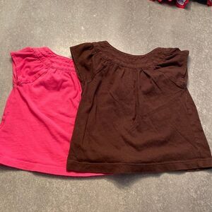 Carters bundle pink and brown tees 12m